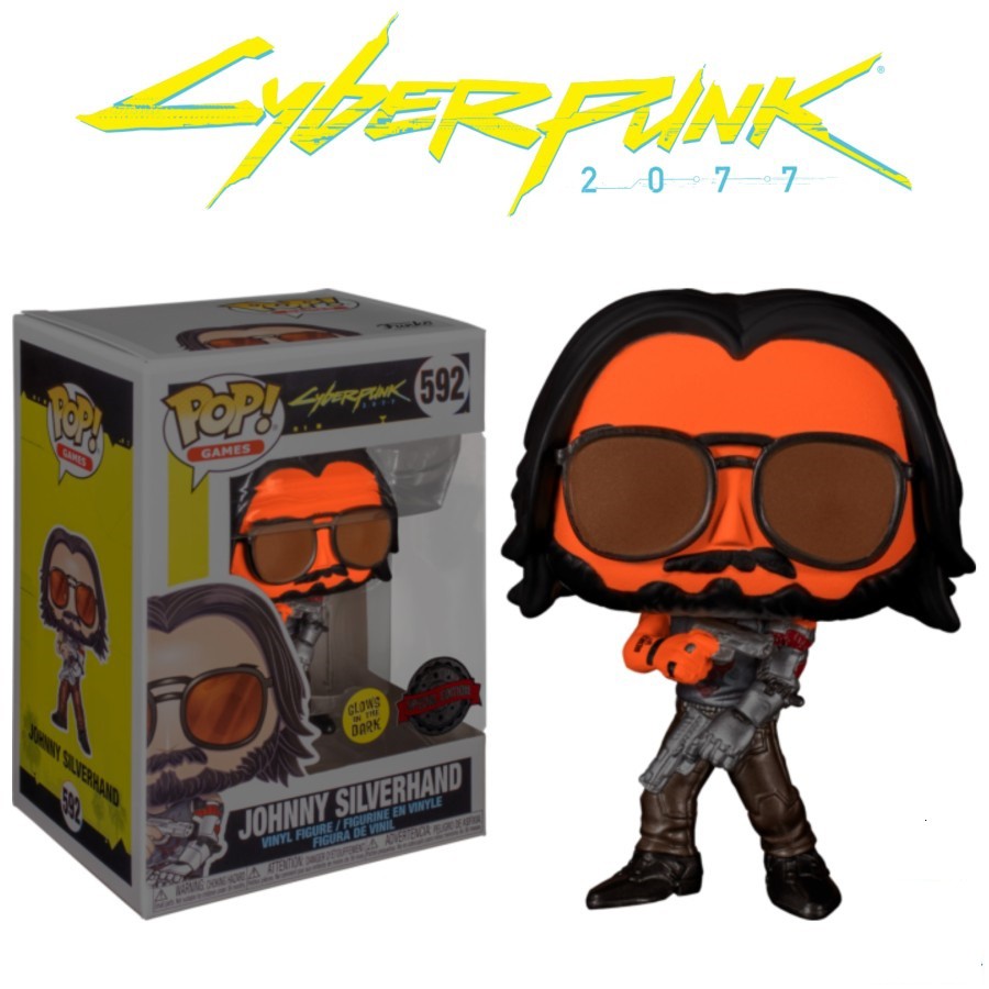 New - Cyberpunk 2077 Johnny Silverhand FUNKO Glow in the Dark LIMITED