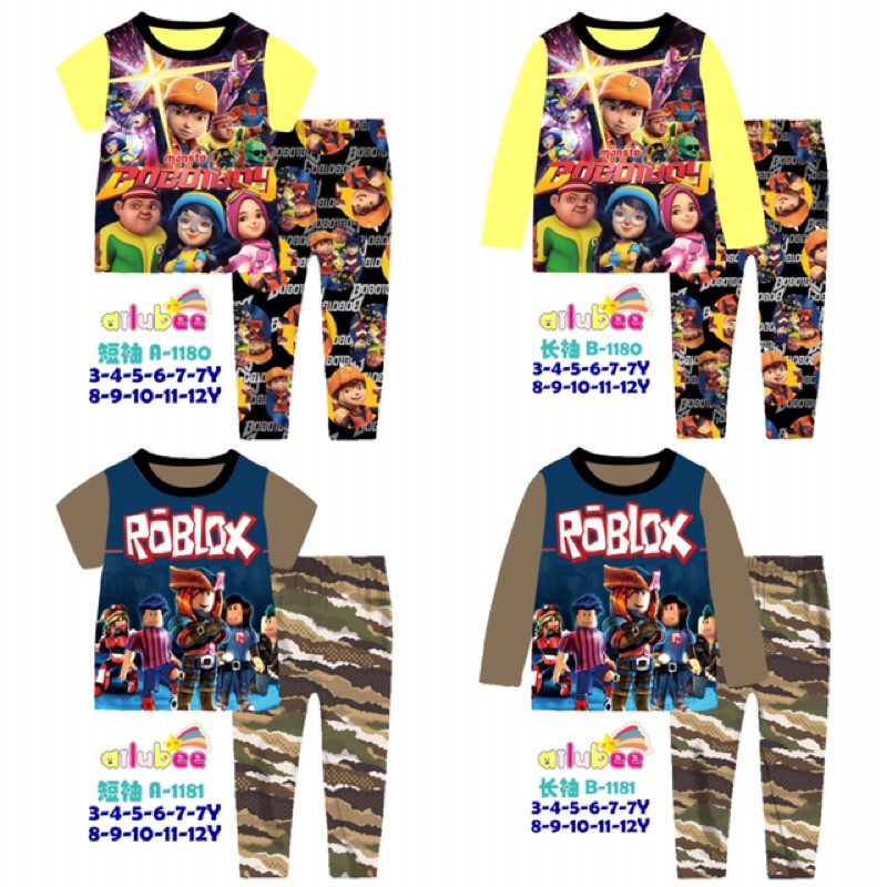 [READY PIYAMA ANAK] AILUBEE A-1180, B-1180, A-1181, B-1181 BOBOIBOY ROBLOX