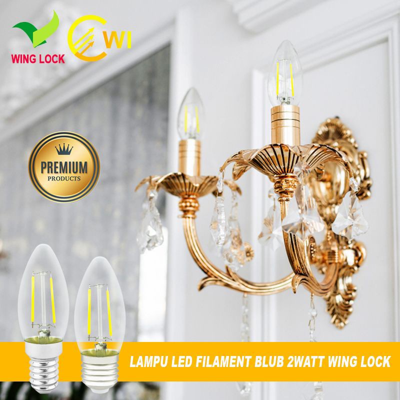 Lampu Filament 4 Watt LED E27 / Edison Bulb 4W Wing Lock WL35