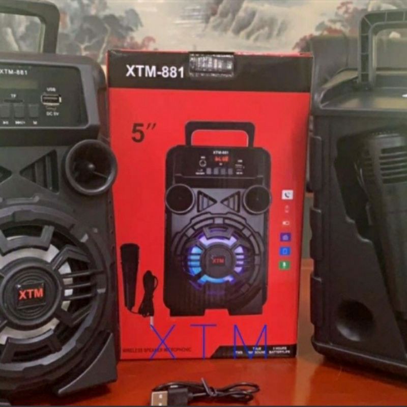 COD speaker bluetooth  XTM881 portable pree mic karaoke