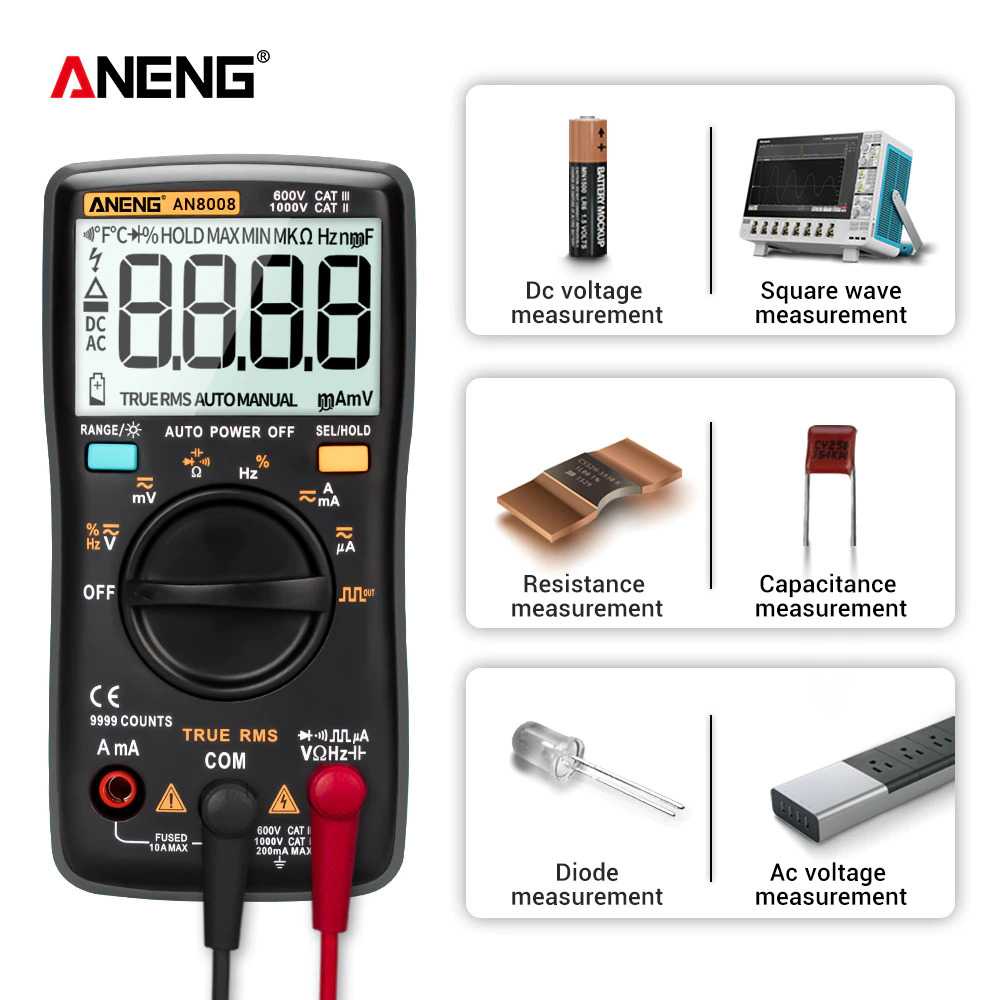 ANENG Digital Multimeter Voltage Tester - AN8008