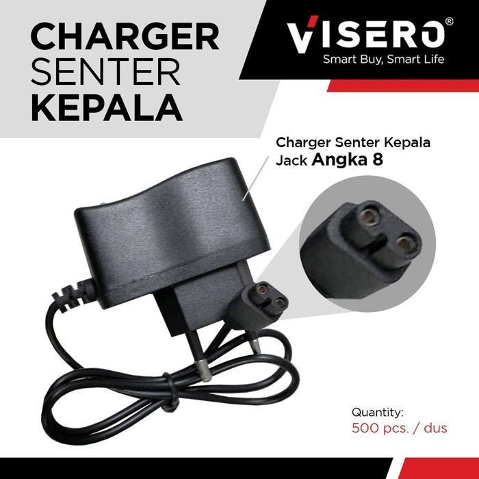 Charger Senter Kepala Visero premium ( Jack Angka 8 ) VAS 425A