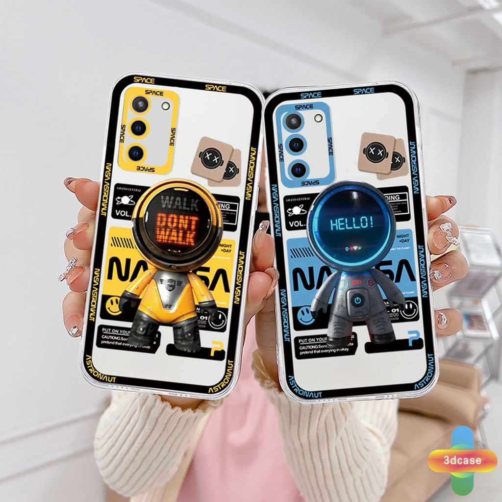Soft TPU Case Samsung A32 A52 A12 A03 A51 A03S A10S A50 A20S J7 Prime A02S A20 A50S A10 A30S A52S A30 M12 M01S A125 F12 M10S M40S A515F A207F M02S A025 F02S 11 12 13  7 8 6 Plus NASA Space Astronauts Couple Cover