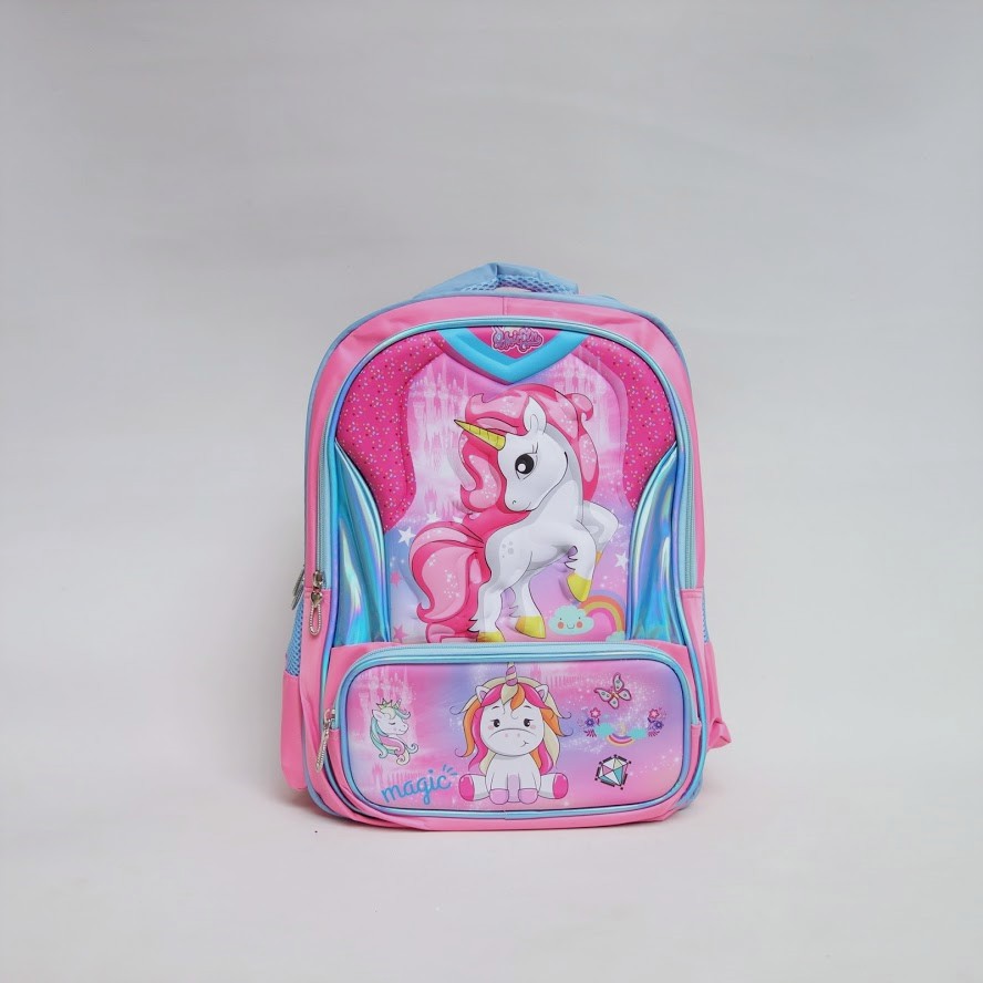 Tas Ransel Sekolah Anak 2603 Unicorn Lol Spiderman Kids Backpack - Skoola