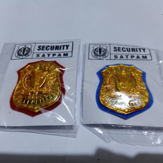 Pin Security Satpam 4cm lapis Bludru Paku Kwalitas Bagus