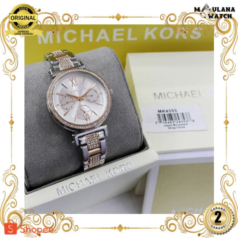JAM TANGAN PRIA WANITA | RANTAI | KULIT | KARET | MURAH | WANITA MICHAEL KORS SOFIE MK 4353 ORIGINAL
