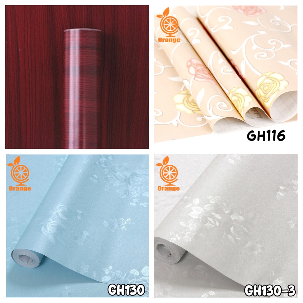 Wallpaper Stiker Dinding  Kamar Tidur Berkualitas dan Bertekstur 45cm x 5m WD