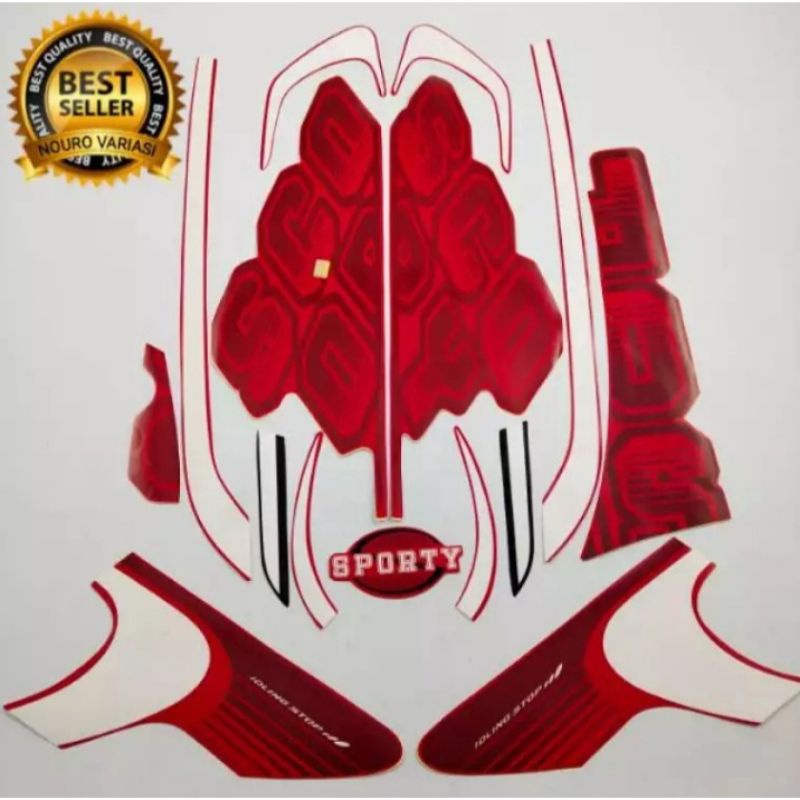 Sticker List Striping Lis Stiker Scoopy Fi Esp 2017 2018 2019 Stylish Merah Ring 12 Donat K93