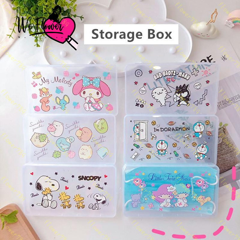 Kotak Penyimpanan Masker Desain Kartun Marvel Hello Kitty Ukuran 17.5x10 X 2.3cm