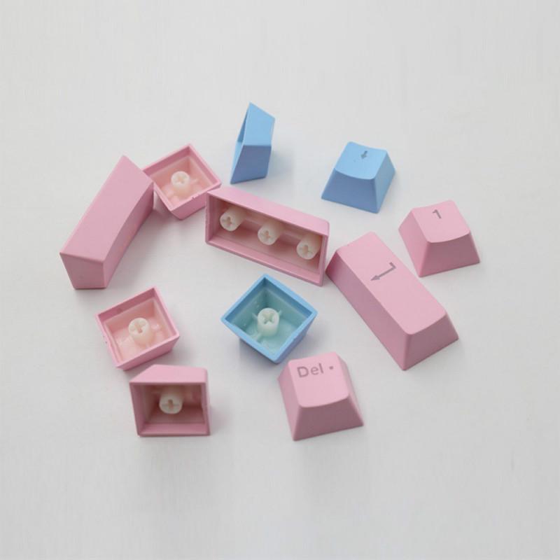 ABS Backlit Keycaps OEM Height Pink Blue Keycaps Untuk Keyboard Mekanik