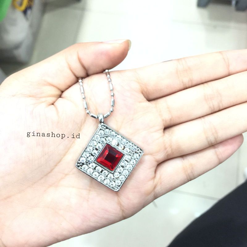 COD✅KALUNG QUANTUM PENDANT kotak PERMATA MERAH TERBARU