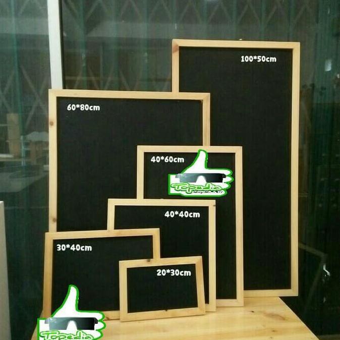 

Papan Tulis Kapur Gantung Blackboard Papan Hitam Unik 120X50Cm Mamanmarinto
