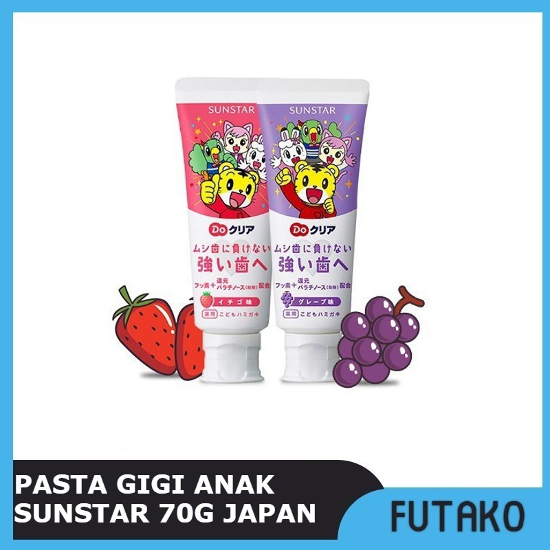 FUTAKO Pasta Gigi Anak Merek SUNSTAR 70 GRAM JAPAN