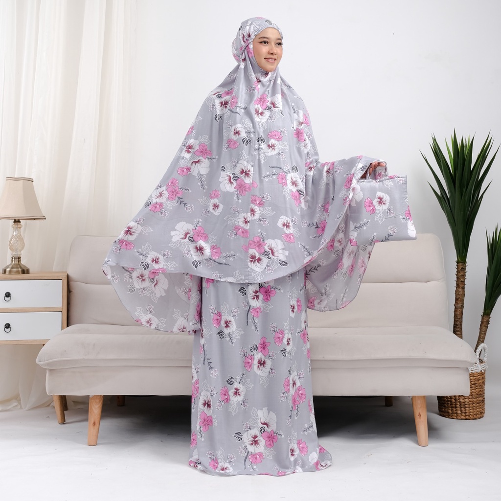 MUKENA BALI RAYON DEWASA MOTIF BUNGA TIEDYE | MUKENA DEWASA KATUN | MUKENA KATUN | MUKENA MOTIF TRAVEL