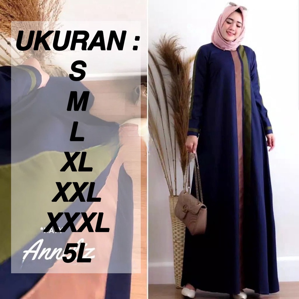 BUY 1 GET 1FREE | (S M L XL XXL XXXL 5L) DRESS MURAH ANNELIZ MAXI | PAKAIAN WANITA CANTIK