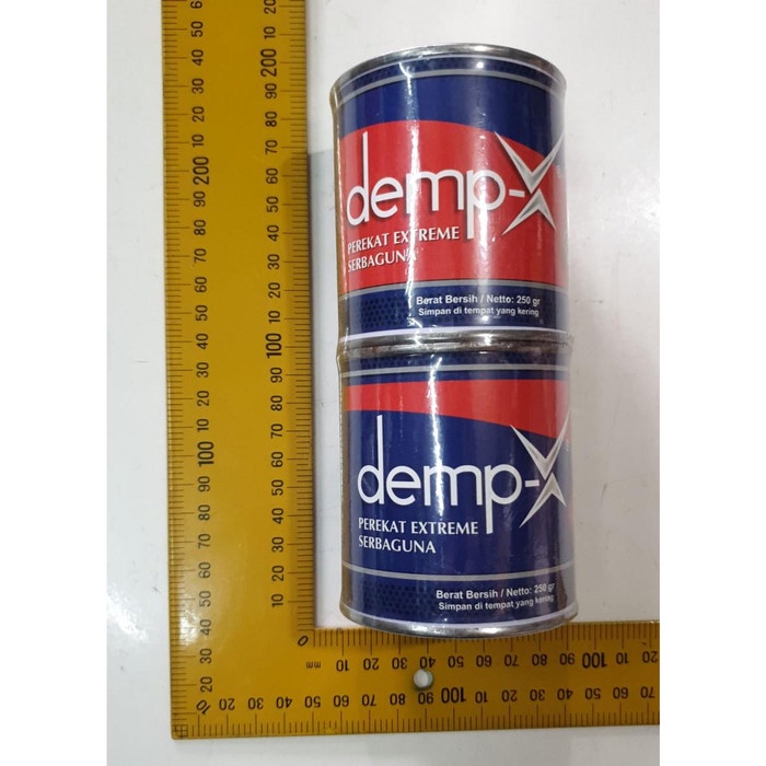 

Lem Epoxy Demp-X 2 komponen. 0.5 kg set 250 gram Dempul extreme