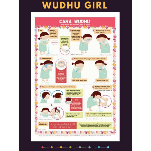 Poster Cara Wudhu Untuk Anak Perempuan Girl Version Shopee Indonesia