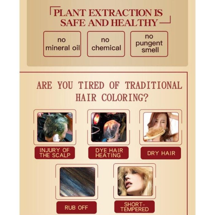 MOKERU Color Shampoo Argan Oil Dye Hair Keratin / Sampo Semir Herbal - Natural Black