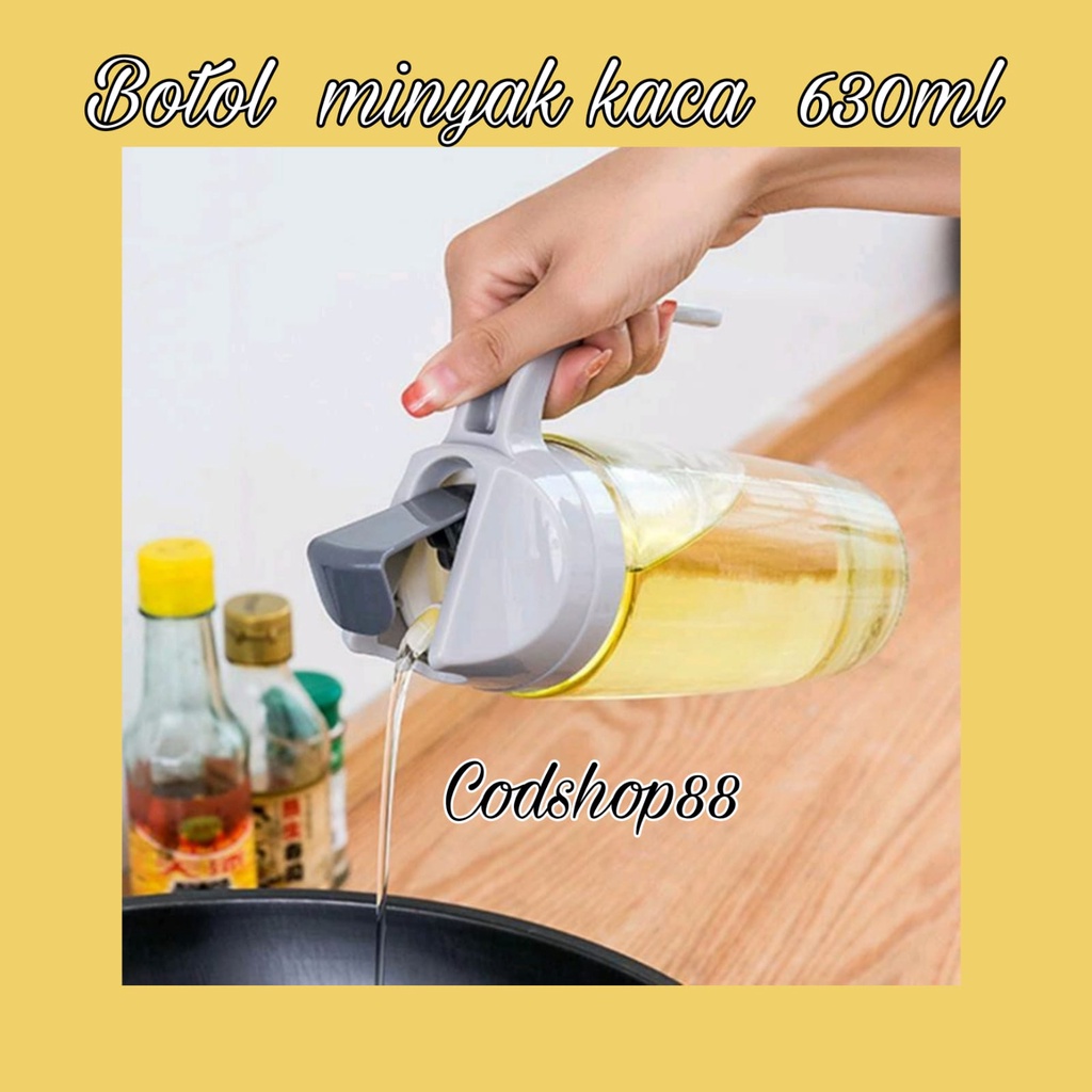 (COD) Botol Minyak 630ml Serbaguna / Tempat Minyak Goreng Kaca