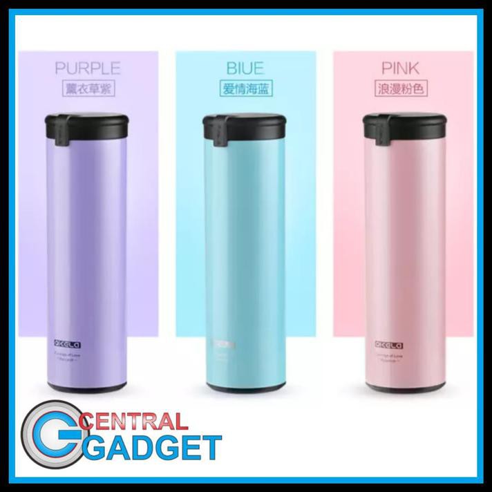 CRVS THERMOS TERMOS BOTOL AIR MINUM PANAS DINGIN STAINLESS QKELA 450ML - HITAM WVLT