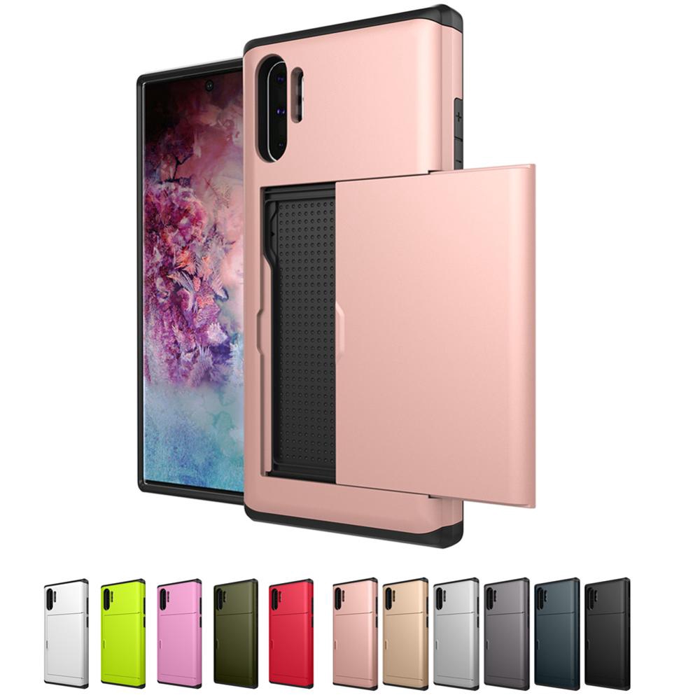 Samsung Galaxy Note 10+ 5G Note9 note8 S10 Plus Case Armor Card Slot