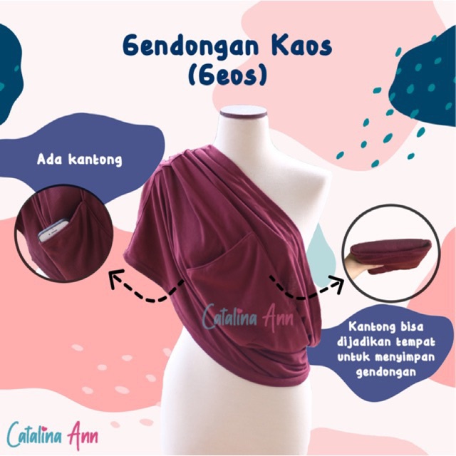 Gendongan kaos/Geos/gendongan Samping  bayi