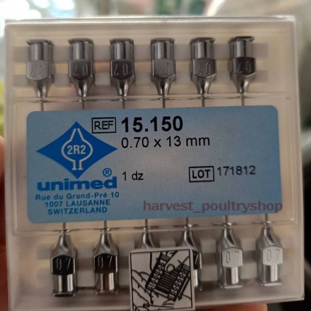 jarum suntik SOCOREX 0.7 (12 biji)