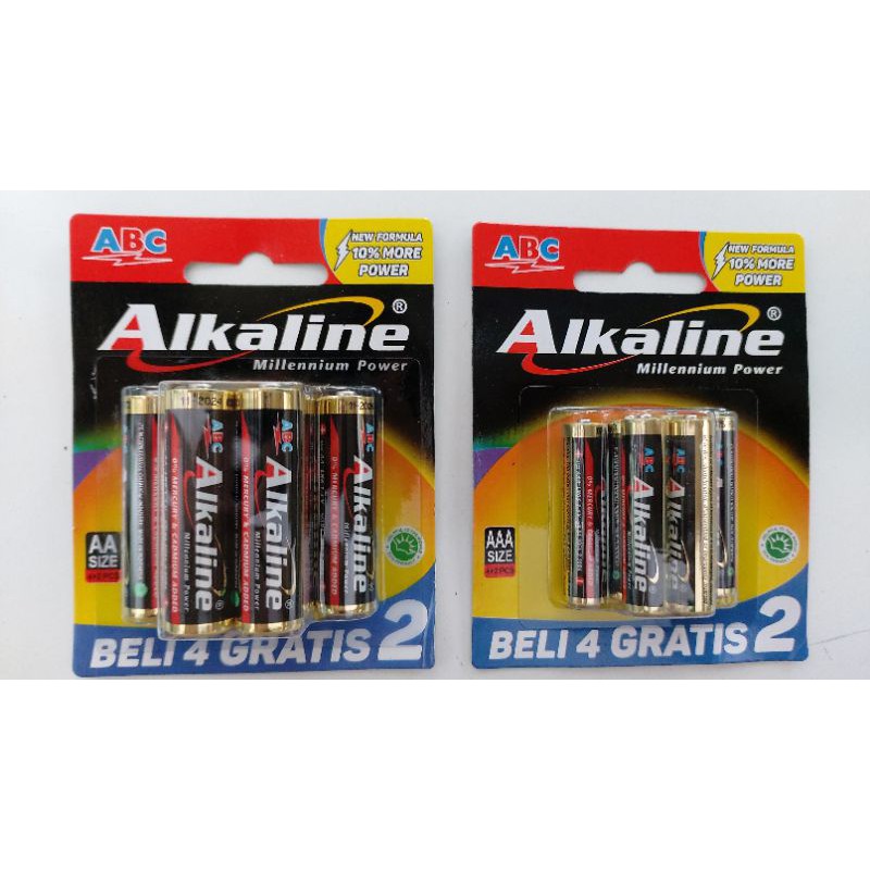 Baterai ABC Alkaline AA/AAA Original Isi 6pcs 1.5V
