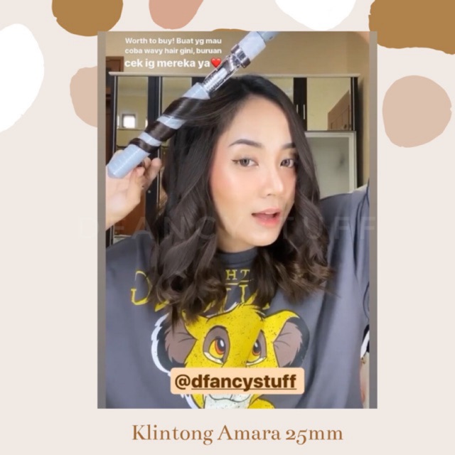 Klintong Amara Abu Keramik 25mm 28mm 31mm Original catok curly catokan