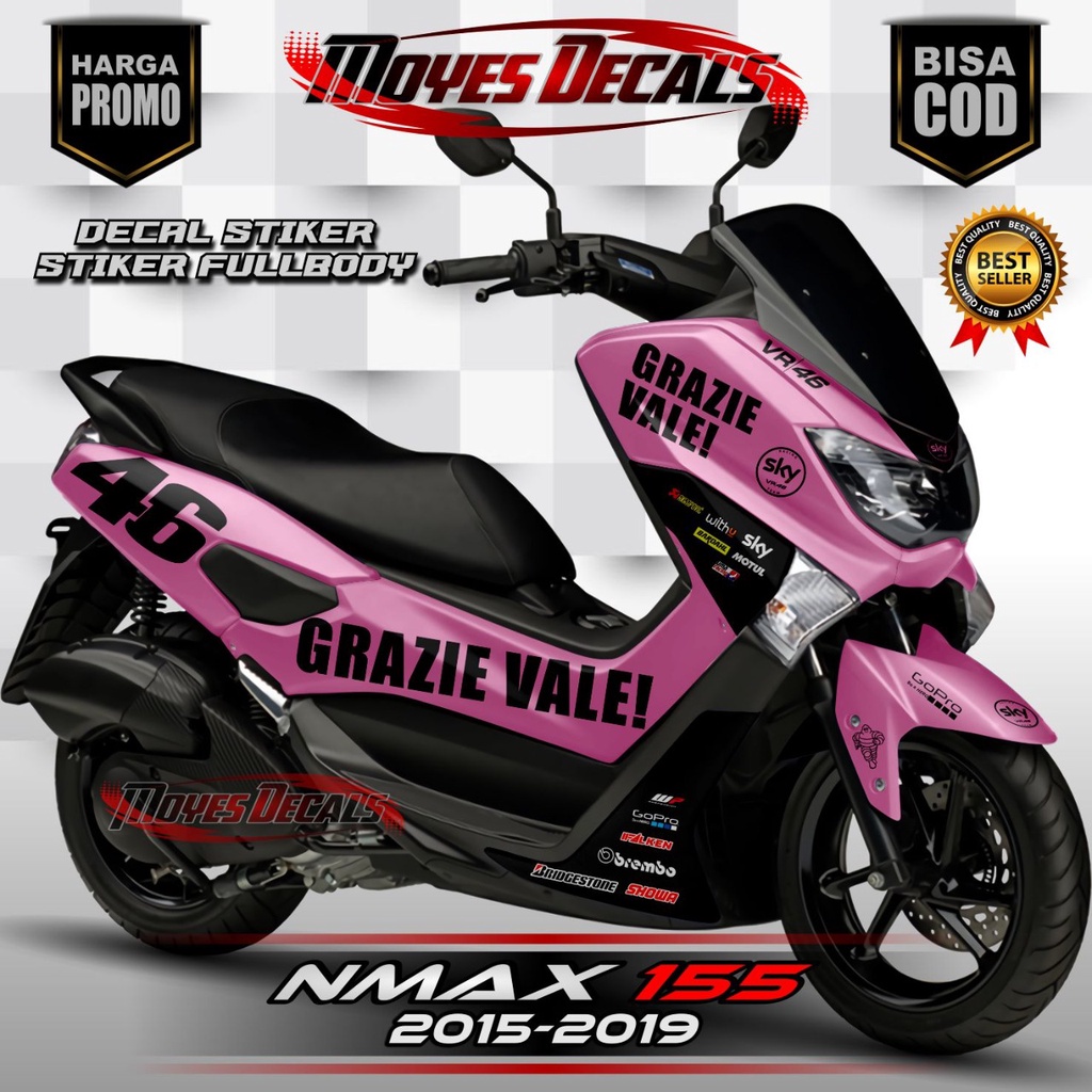 Terbaru Decal Stiker Nmax 155 Full body - Stiker Yamaha Nmax 155  motif Red Bull