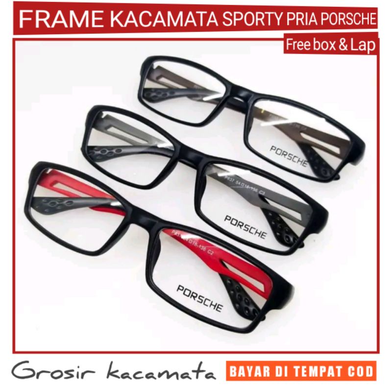 Promo Frame Kacamata Minus Plus Baca Sporty P837 Kacamata Photocromic Kacamata Bluecromic Jauh Dekat