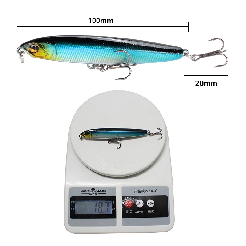 Shengyao 1Pcs Sinking Pencil Minnow Umpan Pancing 14g/18g Swimbait Fishing Lure Ikan Bass Bait Kail Memancing