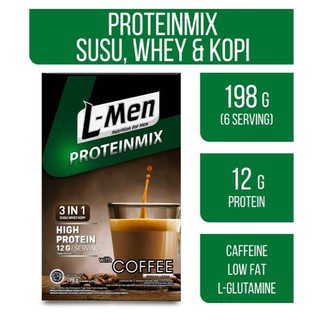 LMEN PROTEIN MIX COFFEE  33 GR ISI 6 SACHET