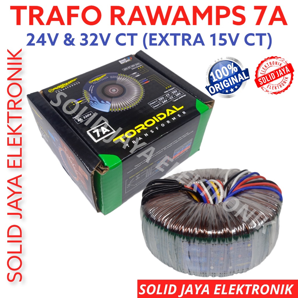 TRAFO DONAT 7A 24V 32V CT RAWAMPS TRAVO TOROID TOROIDAL TRANSFORMER RAW AMPS 7 AMPER CT 24 32 V VOLT MURNI BULAT 7AMPER 7A 24VOLT 32VOLT PLUS EXTRA 15V CT BGR BELL ASLI ORI ORIGINAL