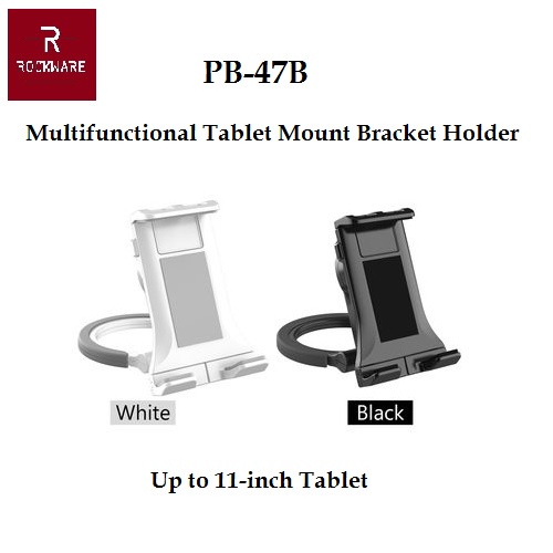 ROCKWARE PB-47B - Mulltifunctional Tablet Stand - Untuk Max. 12.9-inch