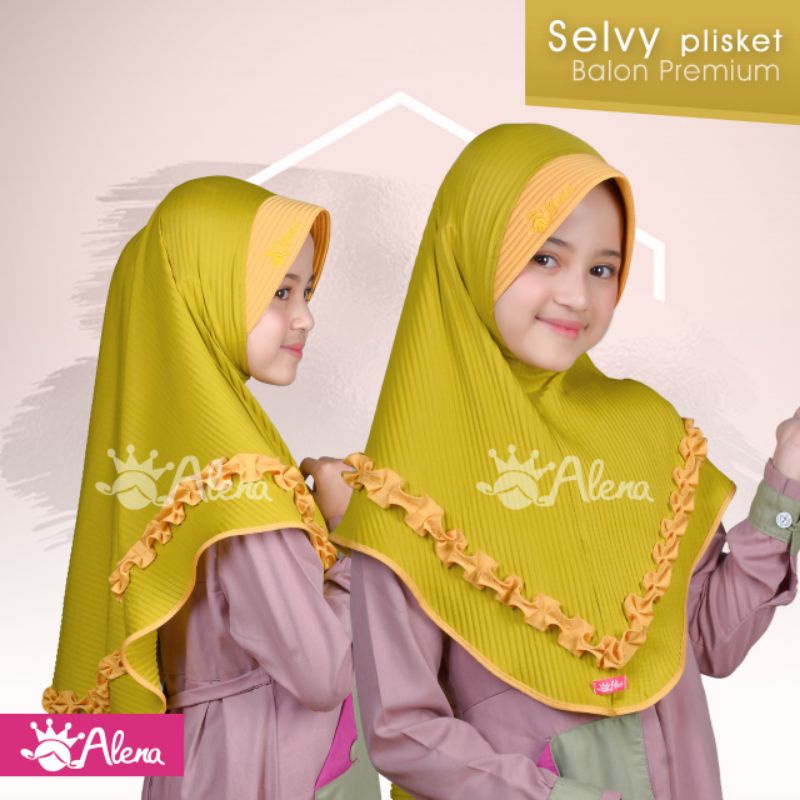 Jilbab Bayi / Hijab Anak/ Kerudung Kid Alena Selvy (ORI Alena Hijab)