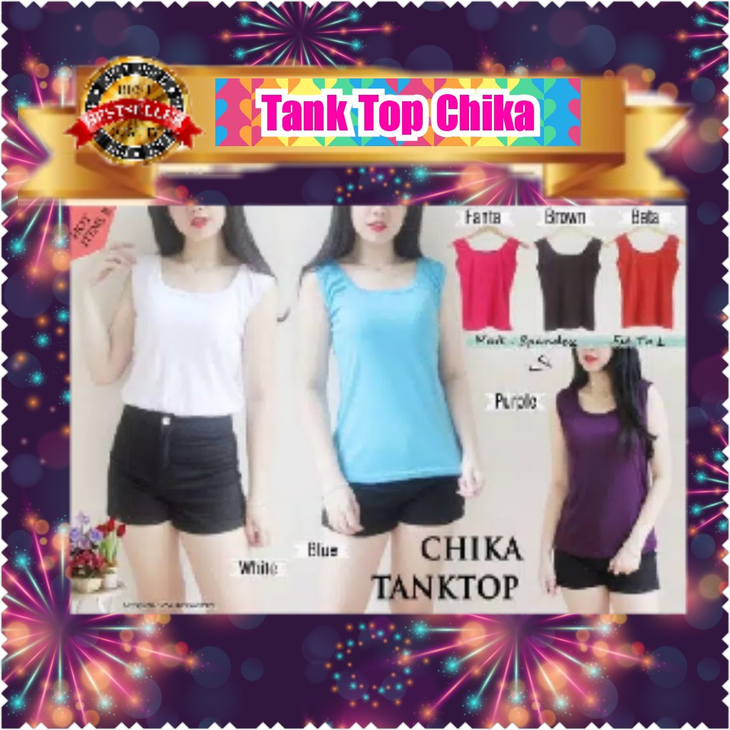 TANK TOP CHIKA / BLOUSE /TERMURAH