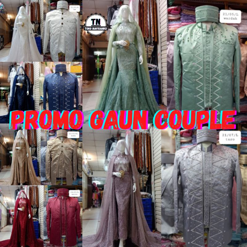PROMO gaun pengantin slim couple | kebaya pengantin | dress wedding | baju akad