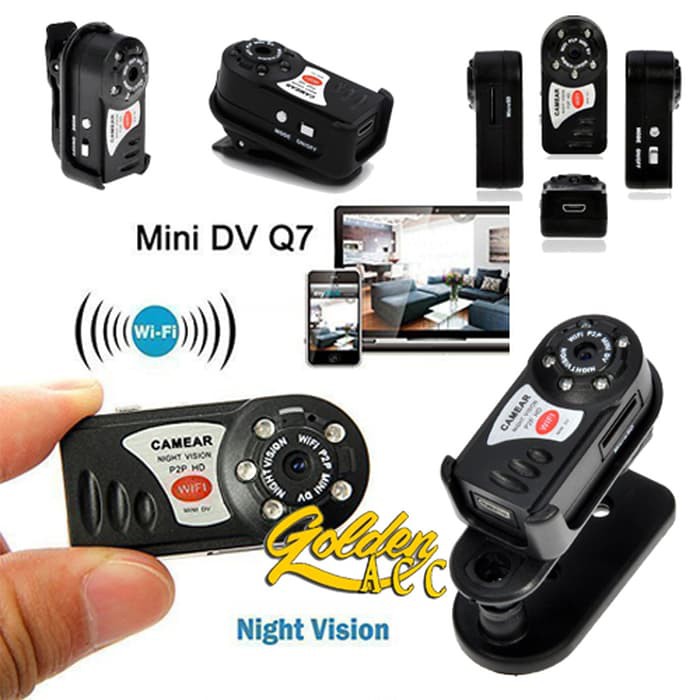 JUAL MURAH Mini Wireless Hd Wifi Ip Camera Q7 Surveilliance SPY Camera Video Cam