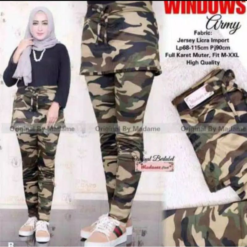 Celana Rok Senam Army