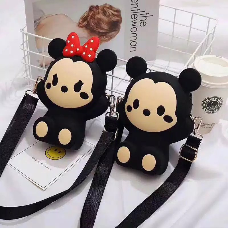 Tas Silikon Disney Minkey Mouse Minnie Mouse Tas Selempang