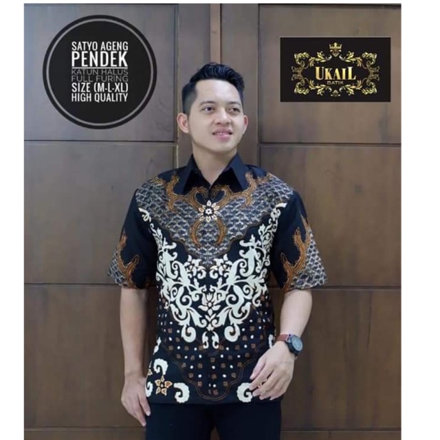 Batik Pria SETYO AGENG Pendek Katun Halus Full Furing