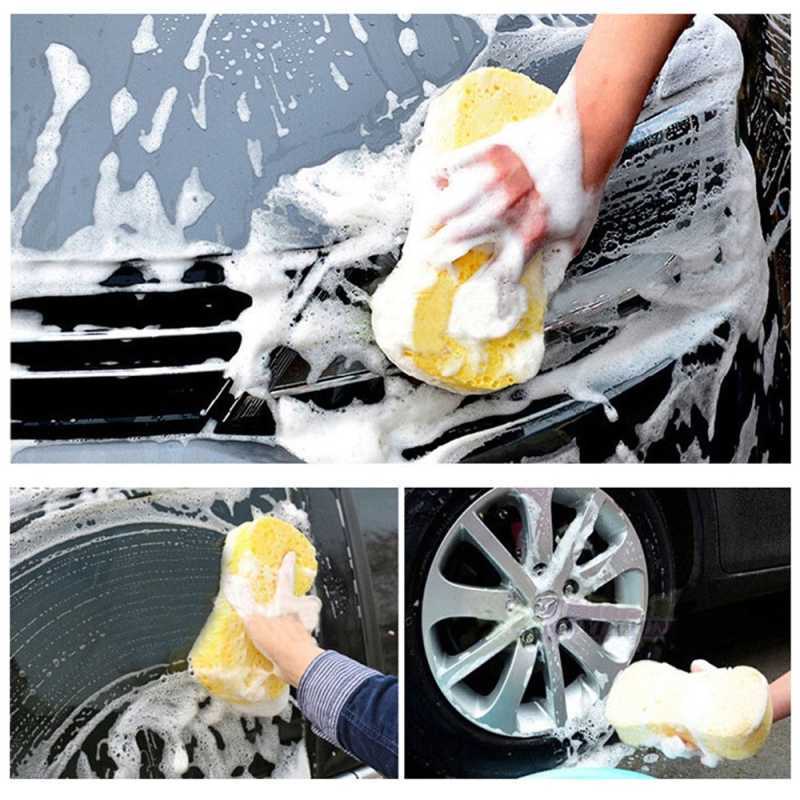 BIG SPONS Sponge Busa Cuci Mobil Motor Piring Kuning 8 Busa Foam Wash Tebal Spon Original