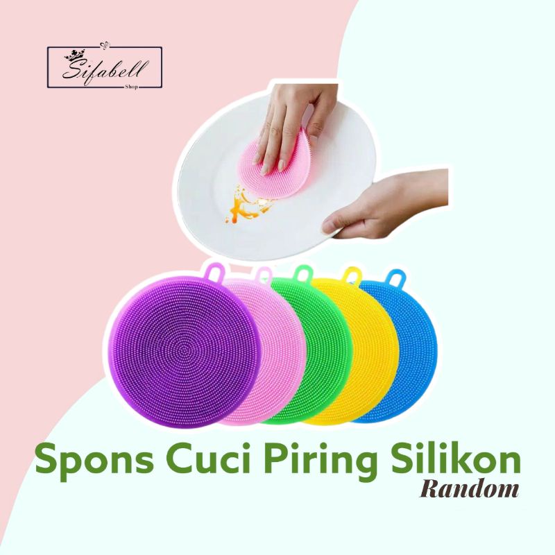 Spon Cuci Piring Silikon Anti Kuman Sponge Serbaguna