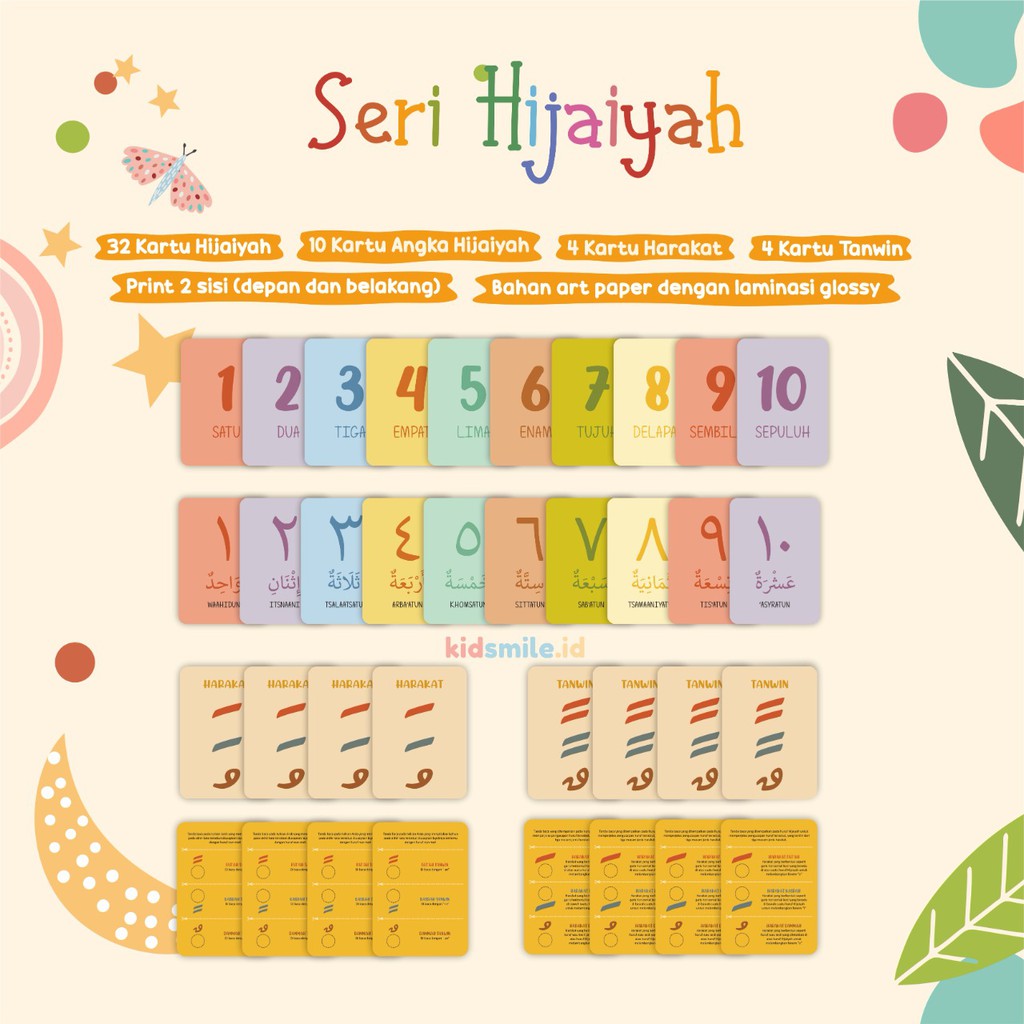 Flash Card Kidsmile HIJAIYAH Mainan Edukasi Anak Flashcard Anak Flash Card Anak Flashcard Kidsmile