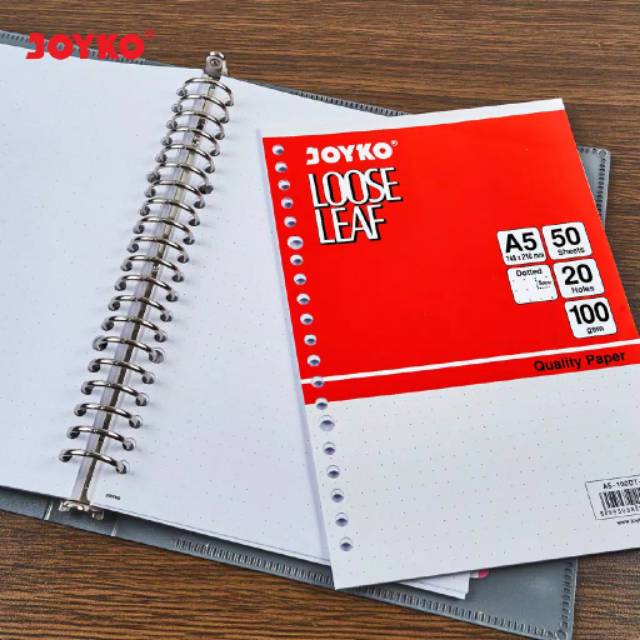 Lose Leafe/Isi Kertas File Binder Merek Joyko Ukuran A5-100GR Isi 50 Lembar