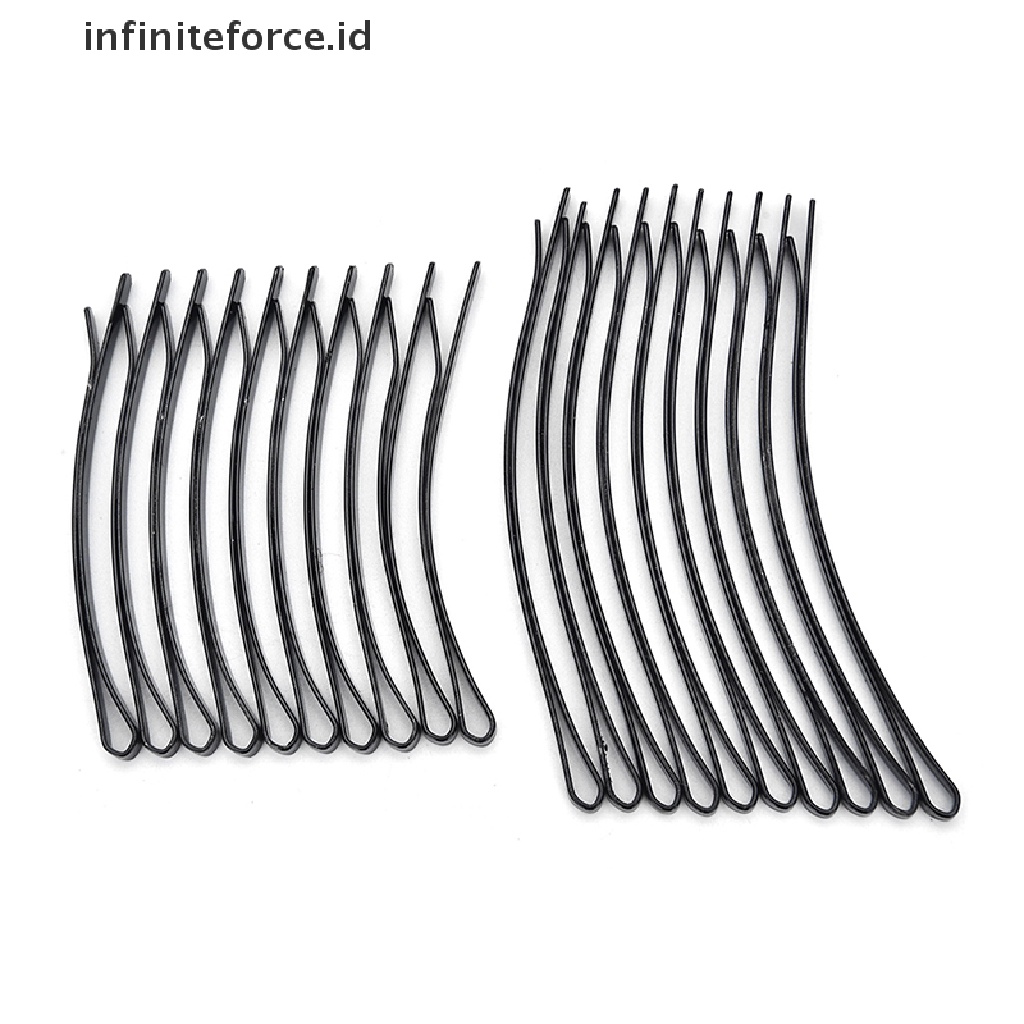 Infiniteforce.id 10pcs Jepit Rambut Bobby Pins Metal Warna Hitam Untuk Wanita