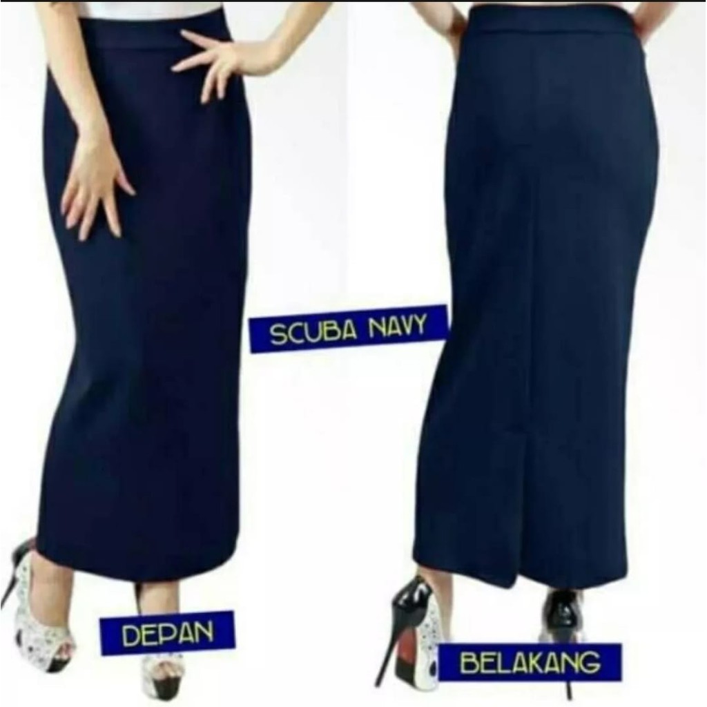 Rok Span Scuba//Rok Kerja//Bawahan Wanita//Fashion Wanita