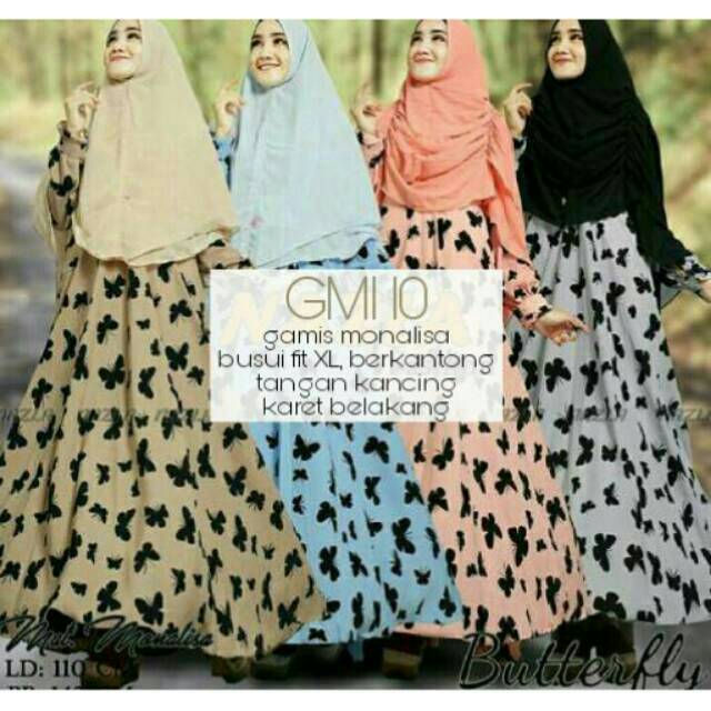 SALE... READY 2 WARNA.. ABU & BIRU..Gamis syari set khimar..