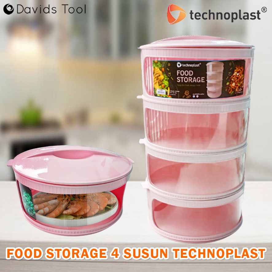 Rak Makanan Susun 4 Food Storage Tudung Saji Technoplast